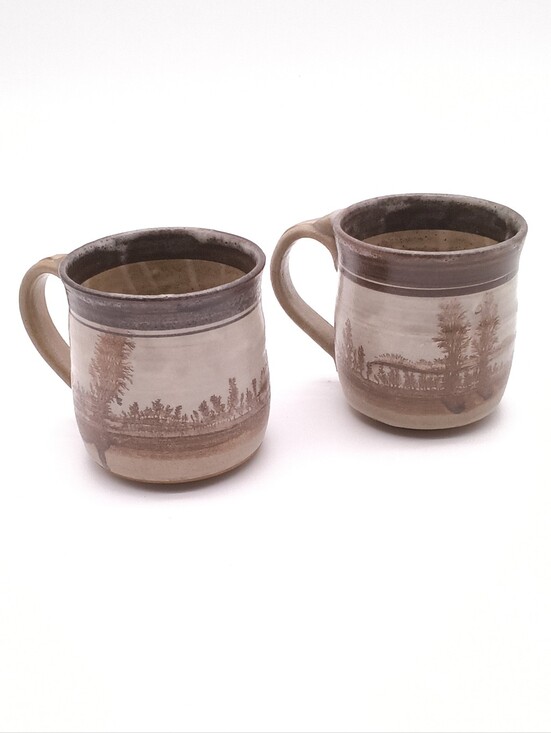 Handmade Other - Vintage Signed Studio Pottery Stoneware Mugs - Set of 2
